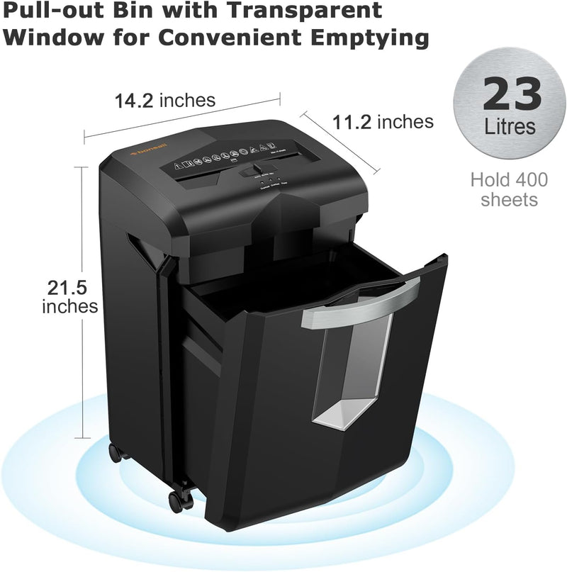 18-Sheet Cross-Cut Heavy Duty Paper Shredder 60-Min Runtime