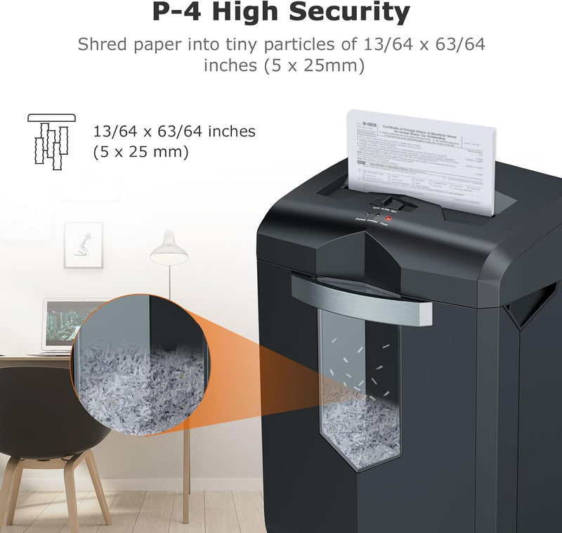 18-Sheet Cross-Cut Heavy Duty Paper Shredder 60-Min Runtime