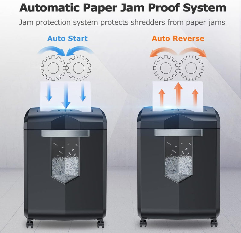 18-Sheet Cross-Cut Heavy Duty Paper Shredder 60-Min Runtime