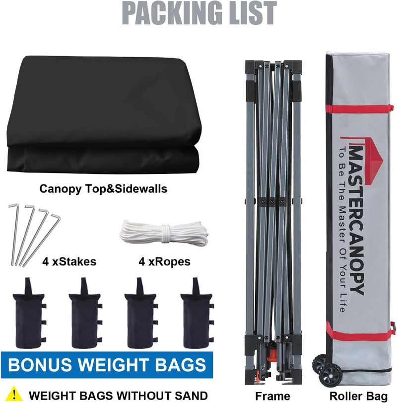 Heavy Duty Pop-Up Gazebo Tent with Sidewalls