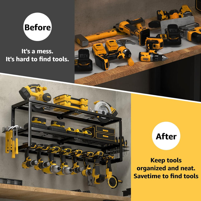 Heavy Duty Power Tool Organiser Wall Mount Cordless