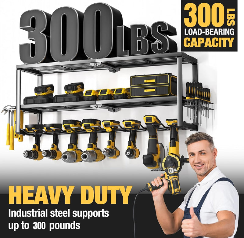 Heavy Duty Power Tool Organiser Wall Mount Cordless