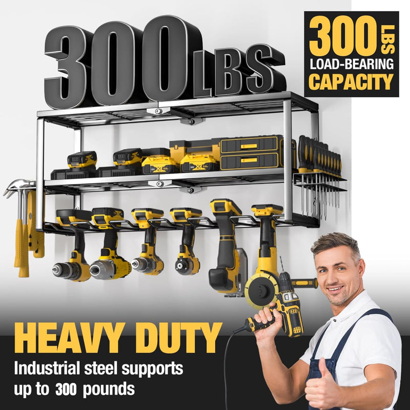 Heavy Duty Power Tool Organiser Wall Mount Cordless
