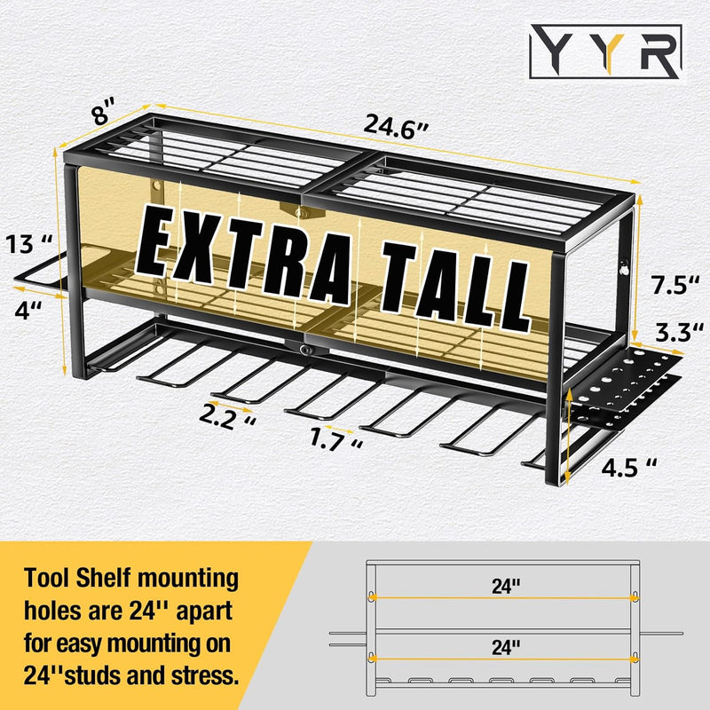 Heavy Duty Power Tool Organiser Wall Mount Cordless