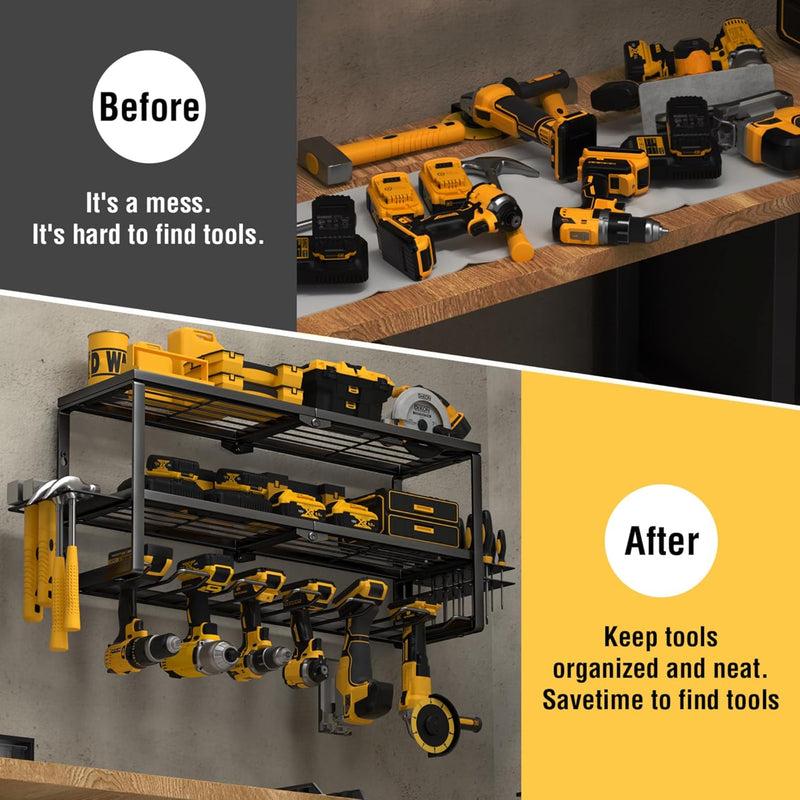 Heavy Duty Power Tool Organiser Wall Mount Cordless
