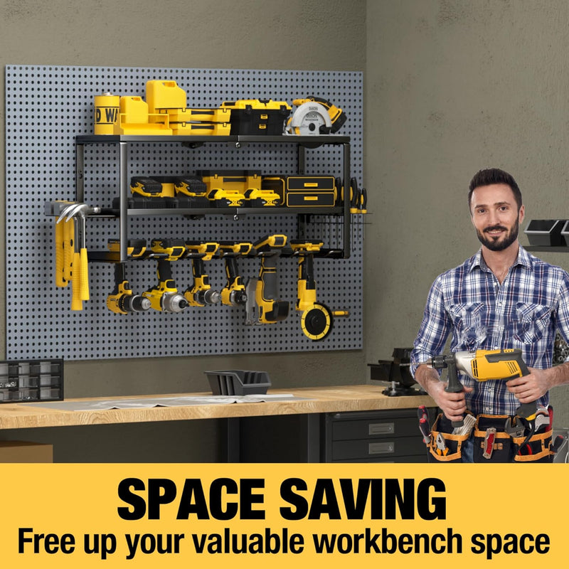 Heavy Duty Power Tool Organiser Wall Mount Cordless