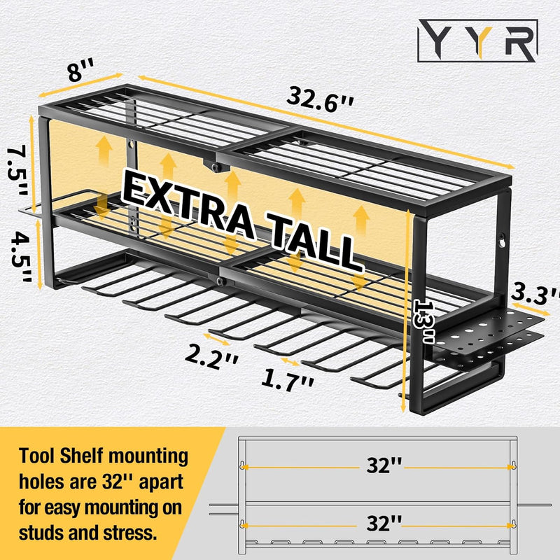 Heavy Duty Power Tool Organiser Wall Mount Cordless