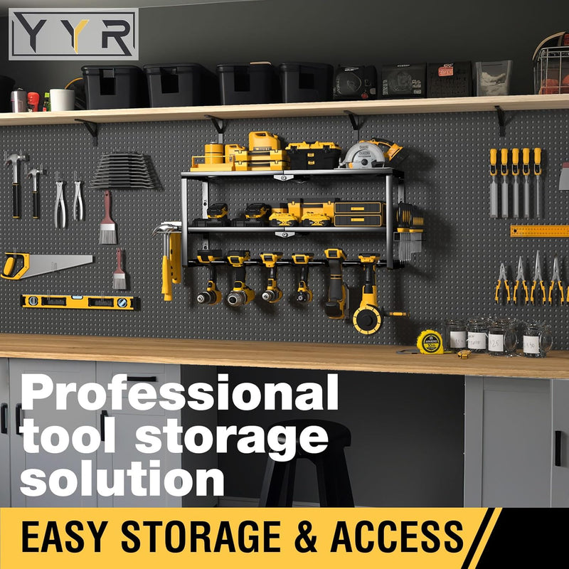 Heavy Duty Power Tool Organiser Wall Mount Cordless