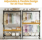 Heavy Duty Rolling Clothes Rack