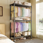 Heavy Duty Rolling Clothes Rack