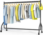 Heavy Duty Rolling Clothes Rack with 136KG