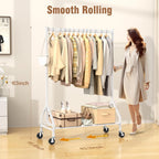 Heavy Duty Rolling Clothes Rail