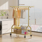 Heavy Duty Rolling Clothes Rail