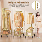 Heavy Duty Rolling Clothes Rail