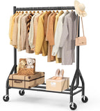 Heavy Duty Rolling Clothes Rail
