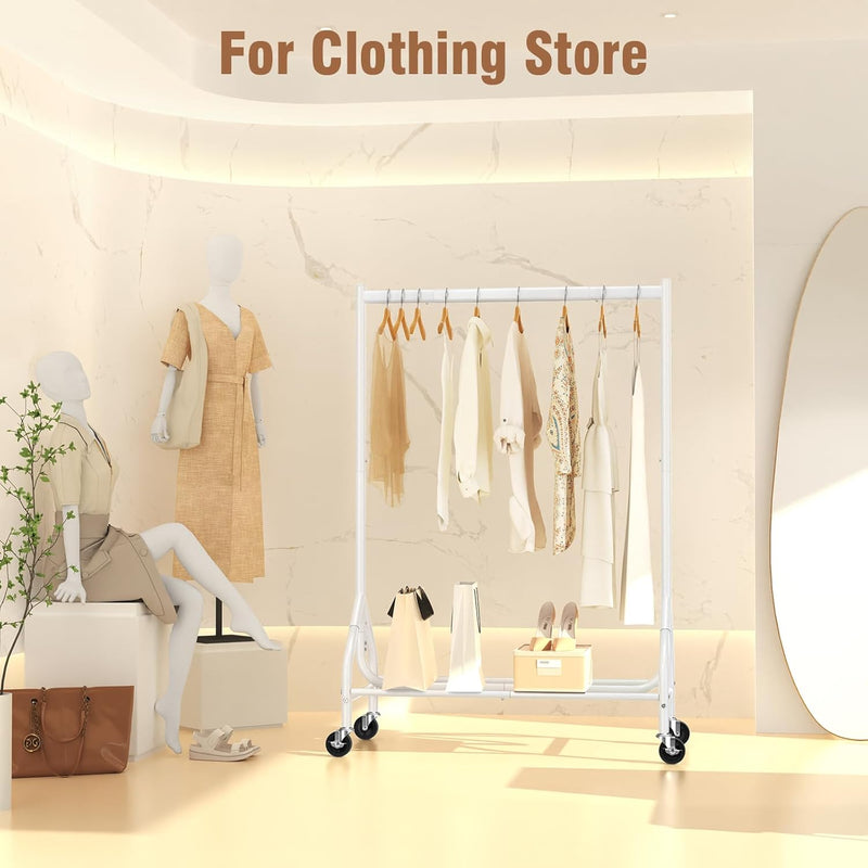 Heavy Duty Rolling Clothes Rail