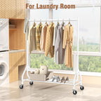 Heavy Duty Rolling Clothes Rail