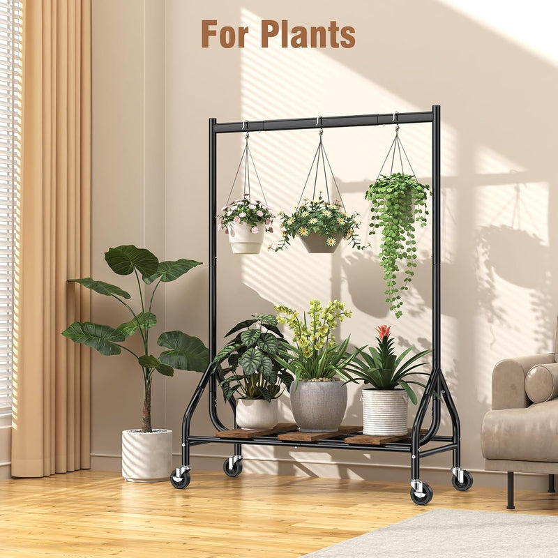 Heavy Duty Rolling Clothes Rail