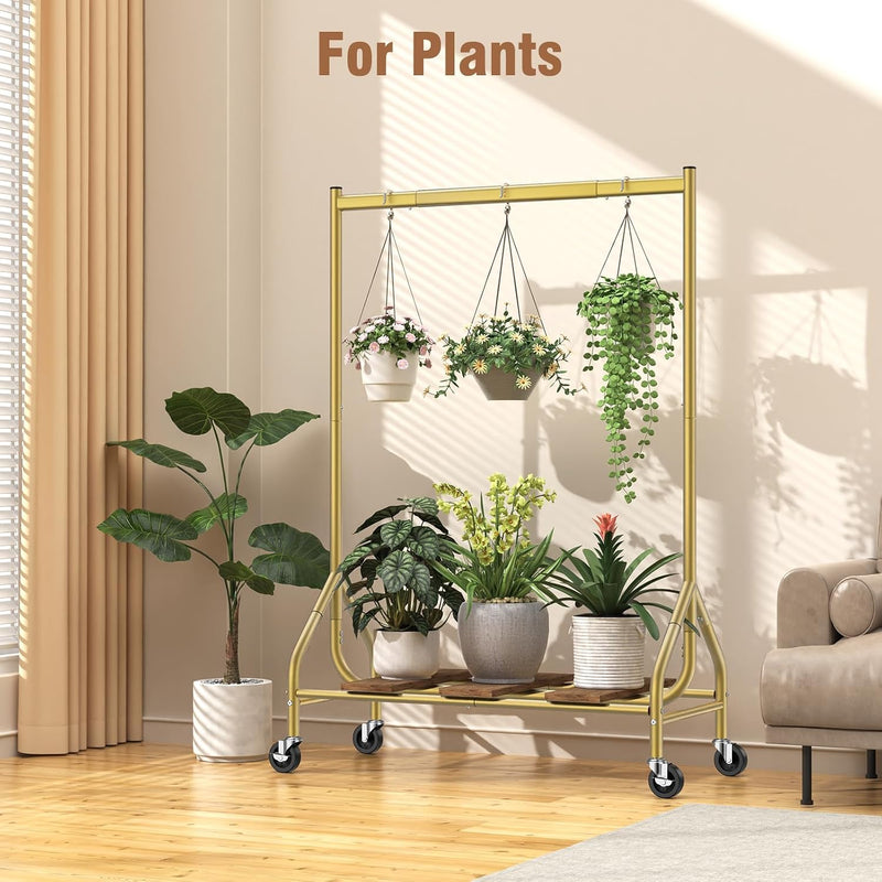 Heavy Duty Rolling Clothes Rail
