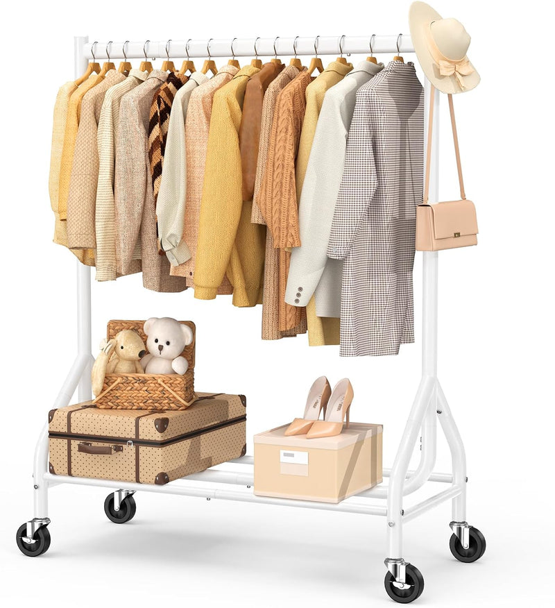 Heavy Duty Rolling Clothes Rail