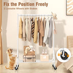 Heavy Duty Rolling Clothes Rail