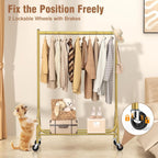 Heavy Duty Rolling Clothes Rail