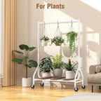 Heavy Duty Rolling Clothes Rail