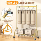 Heavy Duty Rolling Clothes Rail