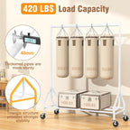 Heavy Duty Rolling Clothes Rail