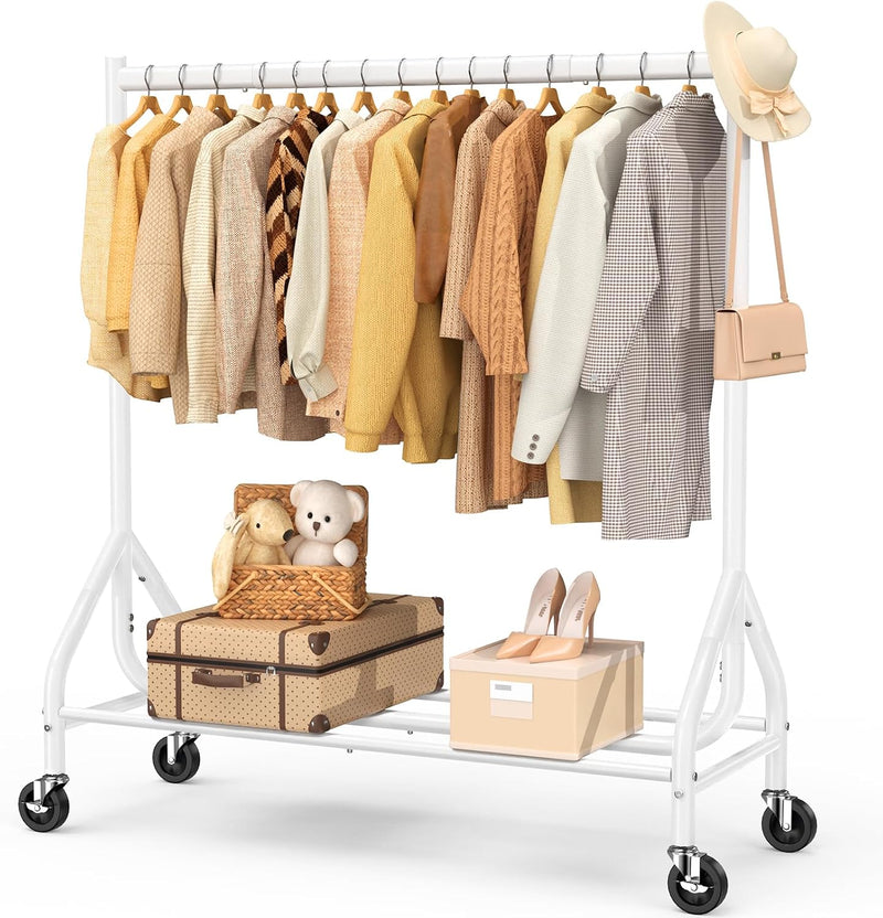 Heavy Duty Rolling Clothes Rail