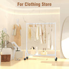 Heavy Duty Rolling Clothes Rail