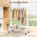 Heavy Duty Rolling Clothes Rail