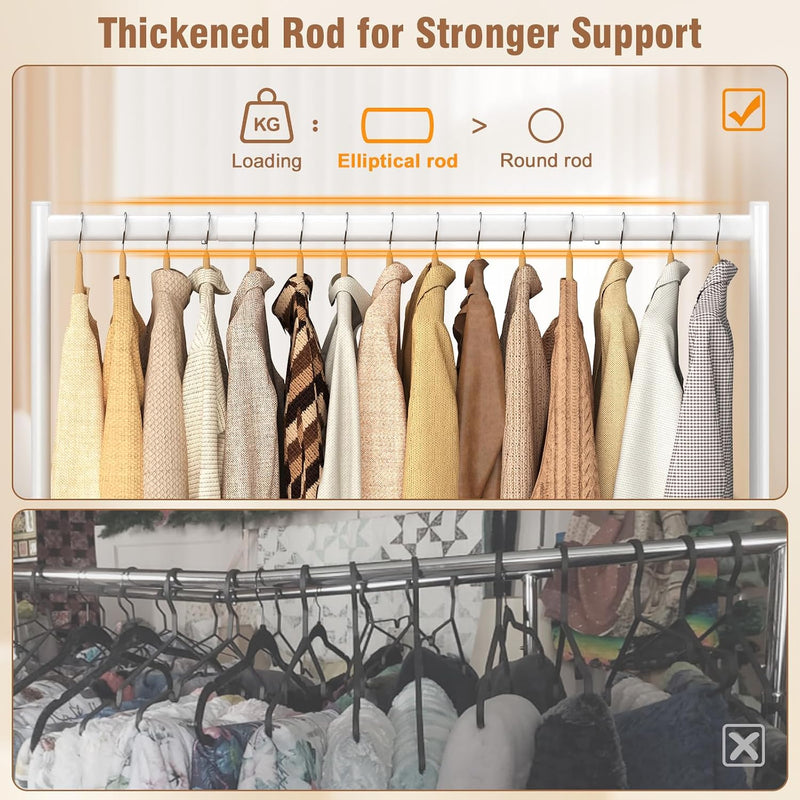 Heavy Duty Rolling Clothes Rail