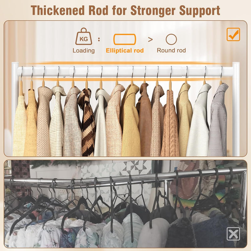 Heavy Duty Rolling Clothes Rail