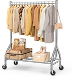 Heavy Duty Rolling Clothes Rail
