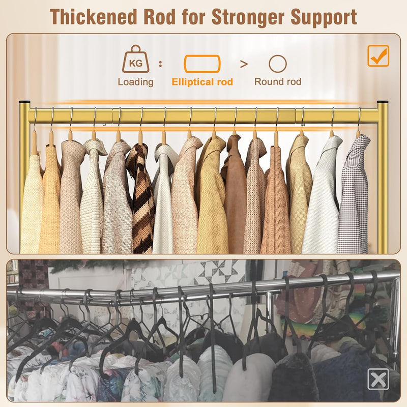 Heavy Duty Rolling Clothes Rail