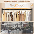 Heavy Duty Rolling Clothes Rail