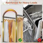 Heavy Duty Rolling Clothes Rail for Hanging Double