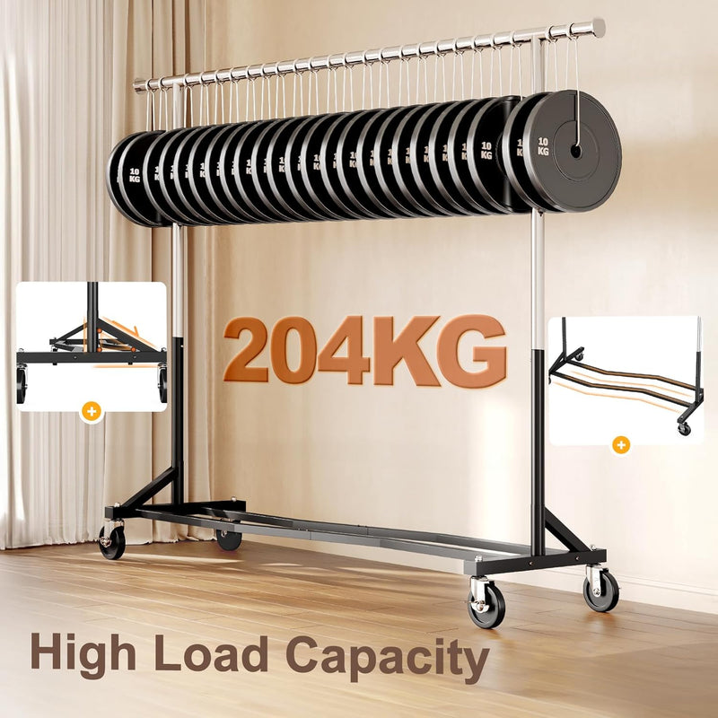 Heavy Duty Rolling Clothes Rail with Dust Cover