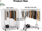 Heavy Duty Rolling Clothes Rail with Dust Cover