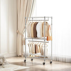 Heavy Duty Rolling Garment Rack 3 Tiers Adjustable