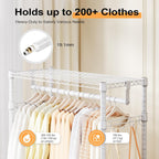 Heavy Duty Rolling Garment Rack 3 Tiers Adjustable