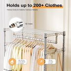 Heavy Duty Rolling Garment Rack 3 Tiers Adjustable