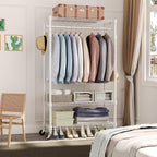 Heavy Duty Rolling Garment Rack 3 Tiers Adjustable
