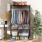 Heavy Duty Rolling Garment Rack 3 Tiers Adjustable