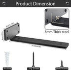 Heavy Duty Shelf Brackets 1 5 Inch Thick (4 Pack)