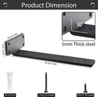 Heavy Duty Shelf Brackets 1 5 Inch Thick (4 Pack)