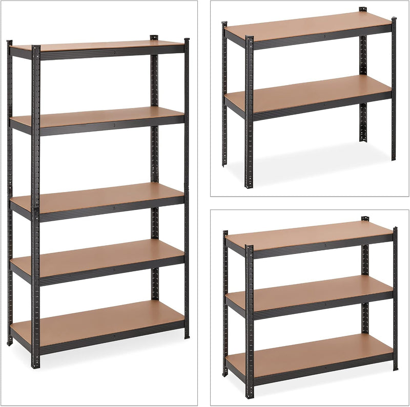 Heavy Duty Shelving 5 Shelves 180x100x41CM (Set of 2)