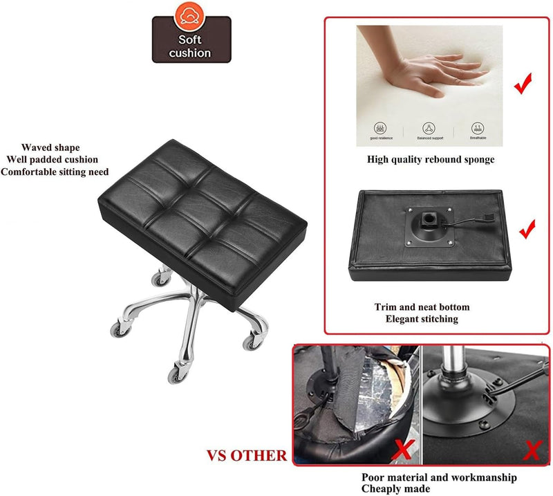 Heavy Duty Stools with Bell Glides: Backless Height