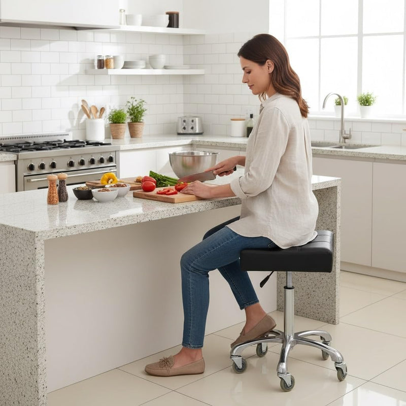 Heavy Duty Stools with Bell Glides: Backless Height